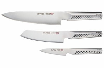 GLOBAL Knivsæt - 3 dele GU-01, GUM-10, GUF-30 i gruppen HJEM, HUS & HAVE / Køkkenredskaber / Køkkenknive & Knivslibemaskiner hos TP E-commerce Nordic AB (D24635)