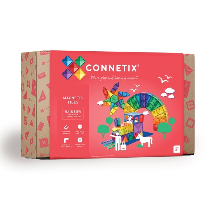 Connetix Rainbow Mega Pack 212 Pieces (CT-R-00212-ME) i gruppen LEGETØJ, BØRN & BABY / Legetøj / Legesæt hos TP E-commerce Nordic AB (D24650)