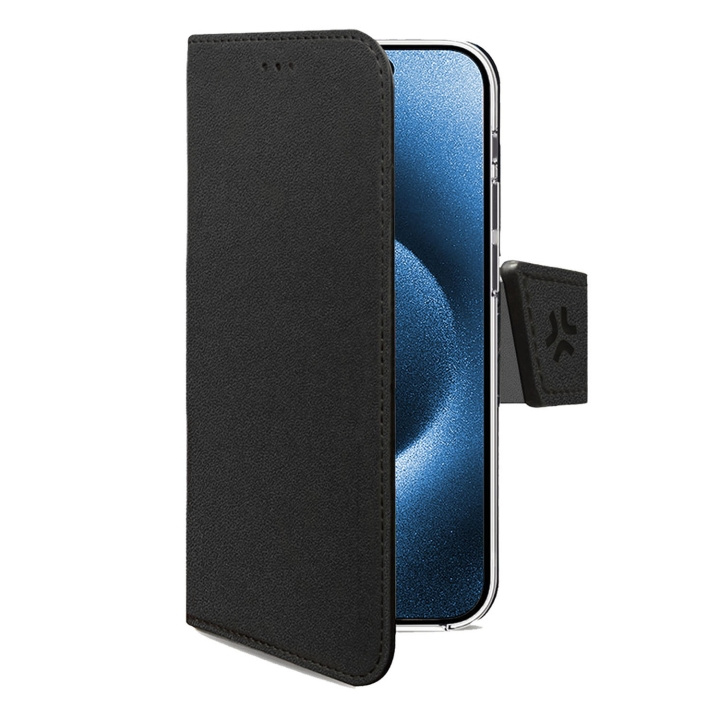Celly Wally Wallet Case iPhone 17 Pro Svart i gruppen SMARTPHONES & TABLETS / Mobil Beskyttelse / Apple / iPhone 17 hos TP E-commerce Nordic AB (D24778)