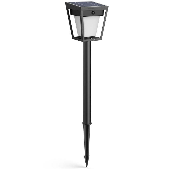 Philips Nissa Piedestal Solcell LED 250/20lm Svart i gruppen HJEM, HUS & HAVE / Elektricitet & Belysning / Udendørs belysning / Solcellelys hos TP E-commerce Nordic AB (D24806)