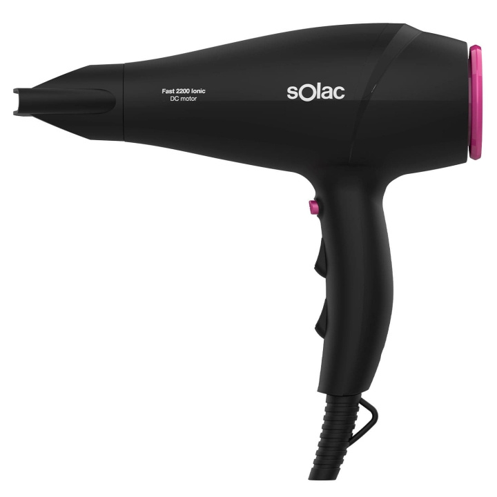 SOLAC Hårtørrer Hurtig 2200 Ionic Sort i gruppen SKØNHED & HELSE / Hår og styling / Styling værktøjer / Hårtørrere hos TP E-commerce Nordic AB (D24918)