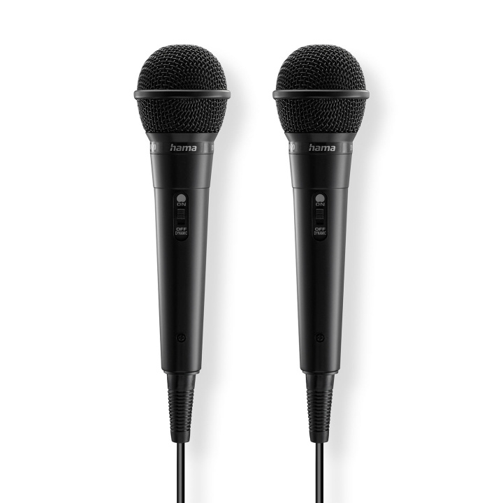 Hama Mikrofon Karaoke Dynamisk Mono 2-Pak Sort i gruppen HJEMMEELEKTRONIK / Lyd & billede / Håndholdte mikrofoner hos TP E-commerce Nordic AB (D24942)
