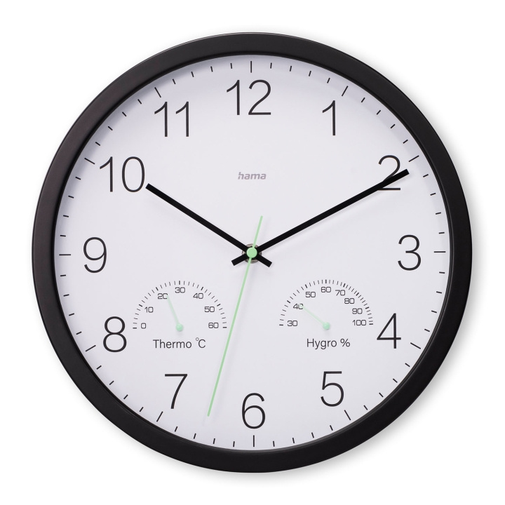 Hama Vægur Santorini Sort Diameter 30 Cm i gruppen HJEM, HUS & HAVE / Ure og tællere / Væg ure hos TP E-commerce Nordic AB (D24947)