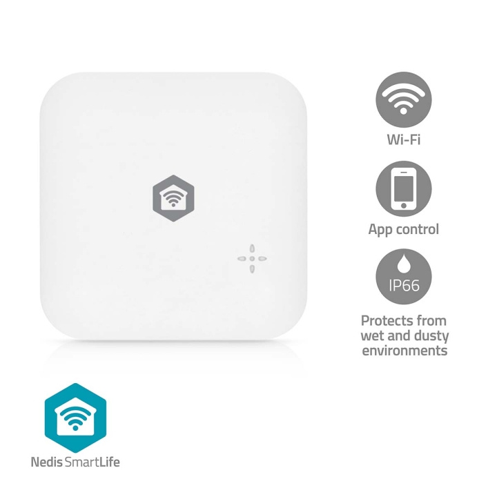 Nedis SmartLife Vand Detektor | Wi-Fi | Batteri | Udvidelse inkluderet | Maks. batteritid: 24 Måned | 80 dB | Hvid i gruppen HJEM, HUS & HAVE / Smart hjem / Smart home systemer hos TP E-commerce Nordic AB (D24982)