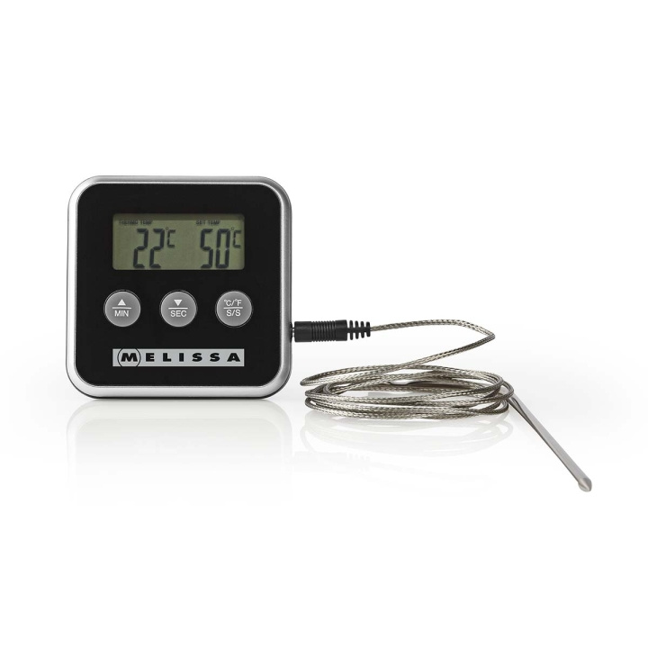 MELISSA Kødtermometer | op til 250°C | Alarmtimer | LCD-display i gruppen HJEM, HUS & HAVE / Køkkenredskaber / Øvrige køkkenredskaber hos TP E-commerce Nordic AB (D25006)