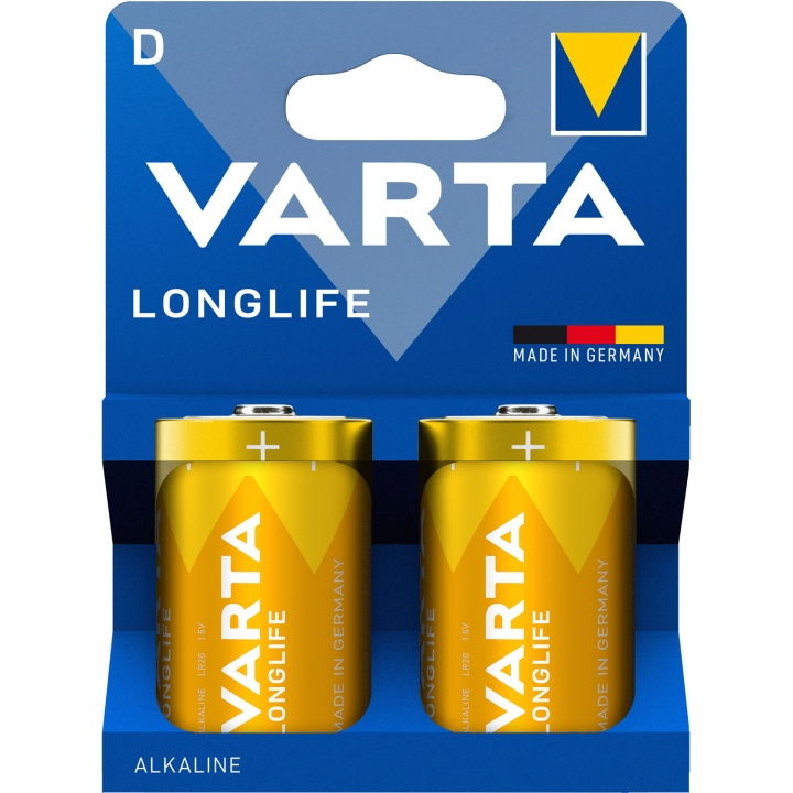 Varta Longlife D / LR20 Batteri 2-pack i gruppen HJEMMEELEKTRONIK / Batterier og opladere / Batterier hos TP E-commerce Nordic AB (D25022)