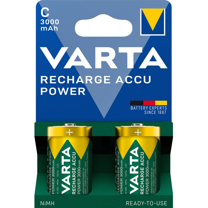 Varta Laddningsbart batteri C / LR14 3000 mAh 2-pack i gruppen HJEMMEELEKTRONIK / Batterier og opladere / Batterier / Andet hos TP E-commerce Nordic AB (D25027)