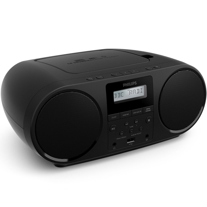 Philips Boombox CD/DAB+/FM-radio/Bluetooth TAZ6000/10 Svart i gruppen HJEMMEELEKTRONIK / Lyd & billede / Hjemmebiograf, HiFi & Bærbar / Radio og vækkeure / Radio hos TP E-commerce Nordic AB (D25029)