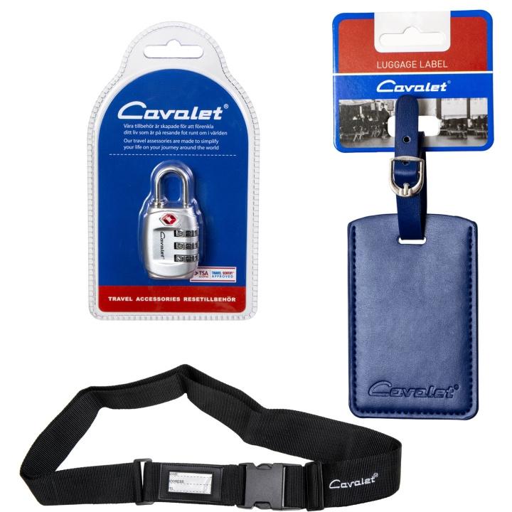 Cavalet Resekit 13 (TSA Lås, Bagagerem, Bagagetag Blå) i gruppen SPORT, FRITID & HOBBY / Rejsetilbehør / Andet hos TP E-commerce Nordic AB (D25046)