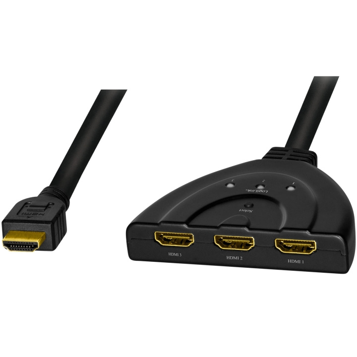 LogiLink HDMI-switch 3-portar Dubbelriktad HDMI 1.4 4K/30 Hz i gruppen HJEMMEELEKTRONIK / Kabler og adaptere / HDMI hos TP E-commerce Nordic AB (D25079)