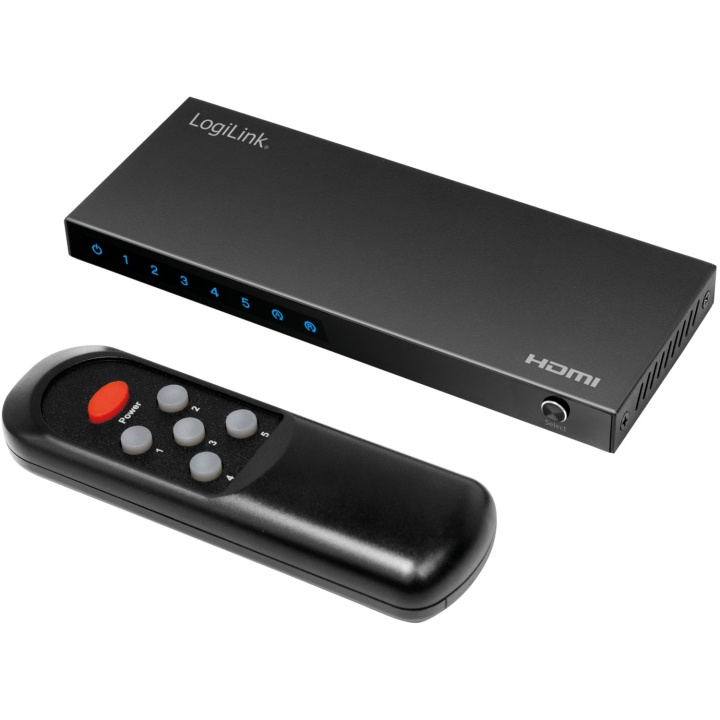 LogiLink HDMI-switch 5-portar HDMI 2.0 4K/60 Hz i gruppen HJEMMEELEKTRONIK / Kabler og adaptere / HDMI hos TP E-commerce Nordic AB (D25080)