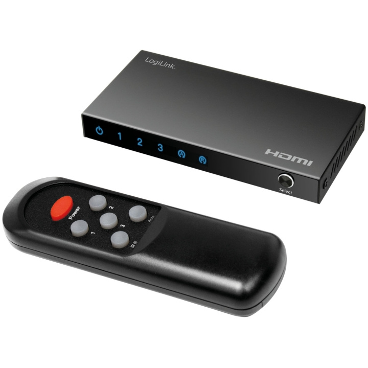 LogiLink HDMI-switch 3-portar HDMI 2.0 4K/60 Hz i gruppen HJEMMEELEKTRONIK / Kabler og adaptere / HDMI hos TP E-commerce Nordic AB (D25081)