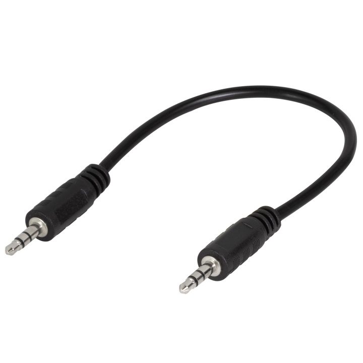 LogiLink Audiokabel 3,5mm-hane - 3,5mm-hane Stereo 0,2m Svart i gruppen HJEMMEELEKTRONIK / Kabler og adaptere / RCA hos TP E-commerce Nordic AB (D25086)