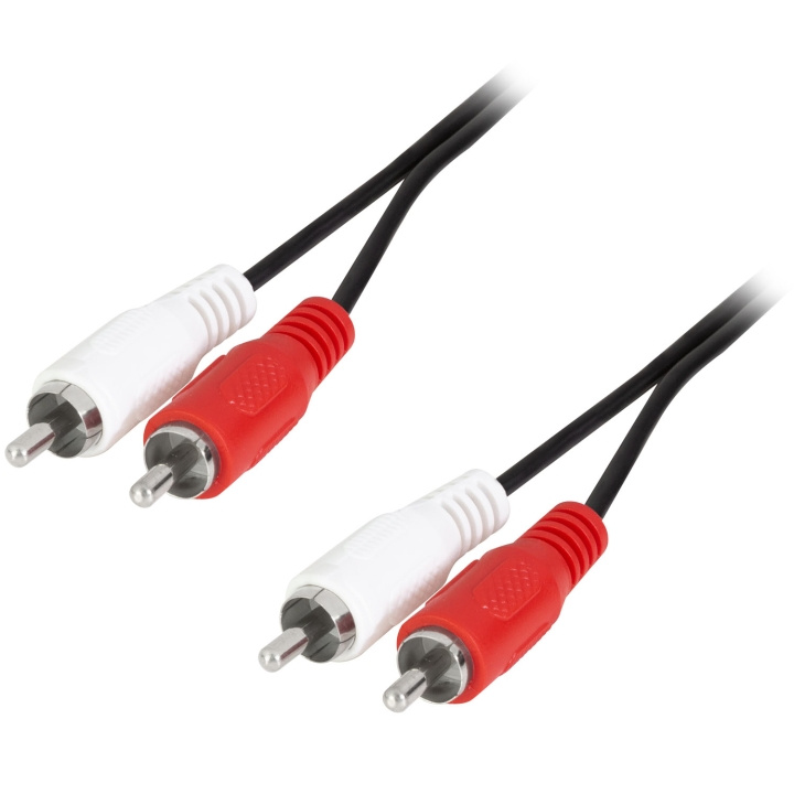 LogiLink Audiokabel 2 x RCA-hane - 2 x RCA-hane 2,5m Svart i gruppen HJEMMEELEKTRONIK / Kabler og adaptere / RCA hos TP E-commerce Nordic AB (D25088)
