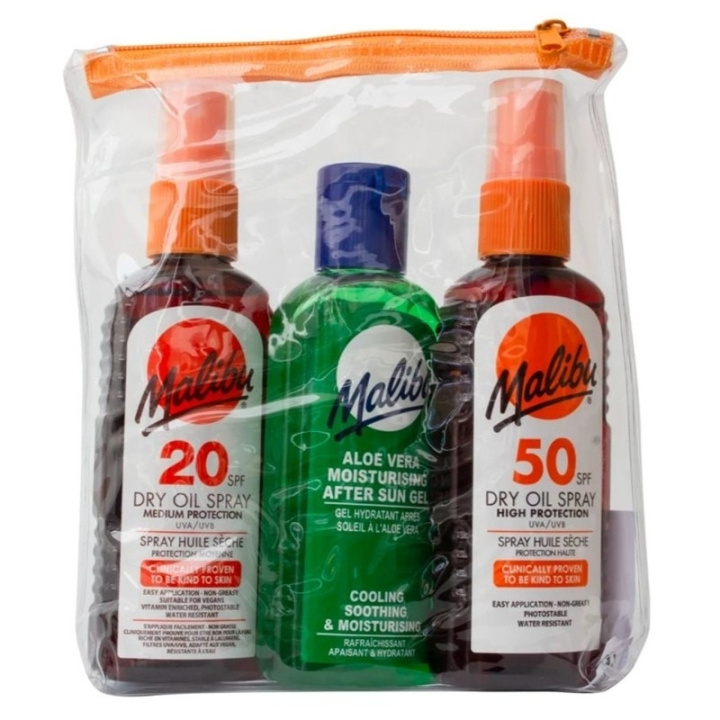 Malibu Dry Oil SPF20 & SPF50 + After Sun 3-pack i gruppen SKØNHED & HELSE / Hudpleje / Tanning / Solbeskyttelse hos TP E-commerce Nordic AB (D25157)