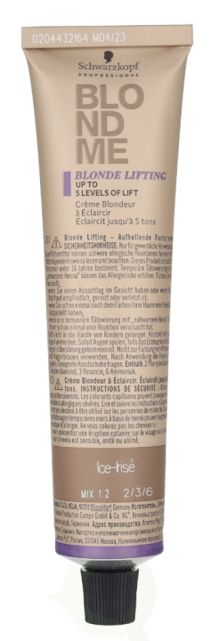 Schwarzkopf Blond Me Colors Lifting Creme Blondeur 60 ml Ice-Irise i gruppen SKØNHED & HELSE / Hår og styling / Hårpleje / Hårfarve / Hårfarve & Farve bombe hos TP E-commerce Nordic AB (D25234)