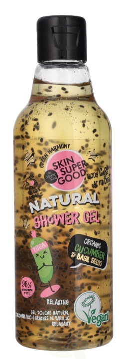 Organic Shop Planeta Organica Natural Shower Gel 250 ml Cucumber And Basil i gruppen SKØNHED & HELSE / Hår og styling / Hårpleje / Shampoo hos TP E-commerce Nordic AB (D25270)