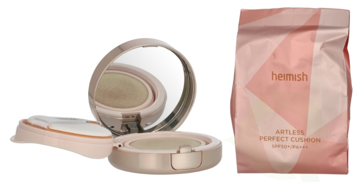 Heimish Artless Perfect Cushion SPF50+ PA+++ 26 g No.21 Light Beige - 2 x 13 gr i gruppen SKØNHED & HELSE / Hudpleje / Tanning / Solbeskyttelse hos TP E-commerce Nordic AB (D25332)