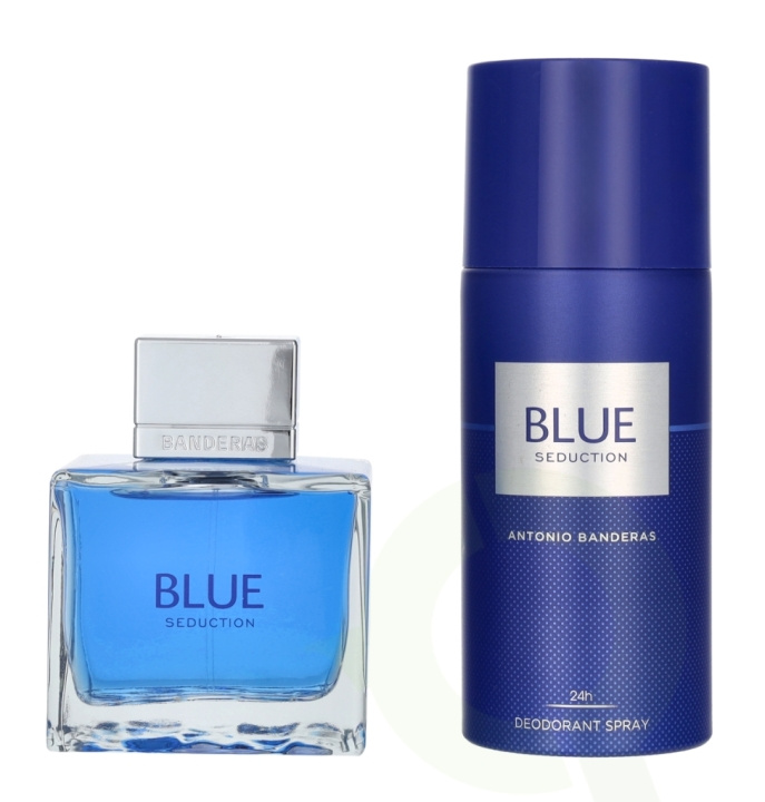 Antonio Banderas A. Banderas Blue Seduction Giftset 250 ml Edt Spray 100ml/Deo Spray 150ml i gruppen SKØNHED & HELSE / Duft & Parfume / Parfume / Parfume kasser hos TP E-commerce Nordic AB (D25418)