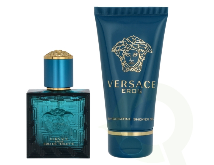 Versace Eros Pour Homme Giftset 80 ml Edt Spray 30ml/B&S Gel 50ml i gruppen SKØNHED & HELSE / Duft & Parfume / Parfume / Parfume til ham hos TP E-commerce Nordic AB (D25424)