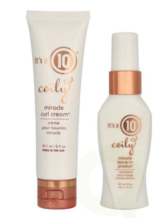 It\'s a 10 Coily Style Duo Set 118.2 ml Leave-in 59,1ml/Curl Cream 59,1ml i gruppen SKØNHED & HELSE / Hår og styling / Hårpleje hos TP E-commerce Nordic AB (D25459)