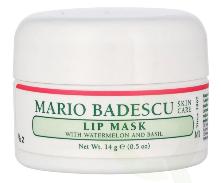 Mario Badescu Lip Mask With Watermelon & Basil 14 ml i gruppen SKØNHED & HELSE / Makeup / Læber / Læbepomade hos TP E-commerce Nordic AB (D25517)
