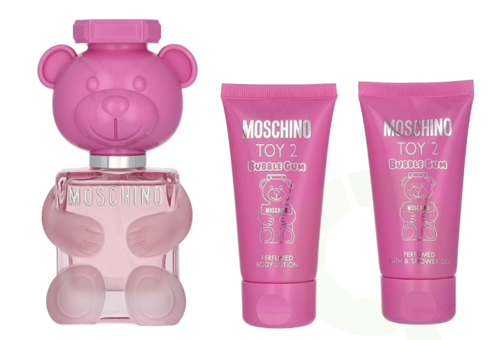 Moschino Toy 2 Bubble Gum Giftset 150 ml Edt Spray 50ml/Scented Shower Gel 50ml/Scented Body Milk 50ml i gruppen SKØNHED & HELSE / Duft & Parfume / Parfume / Parfume kasser hos TP E-commerce Nordic AB (D25643)