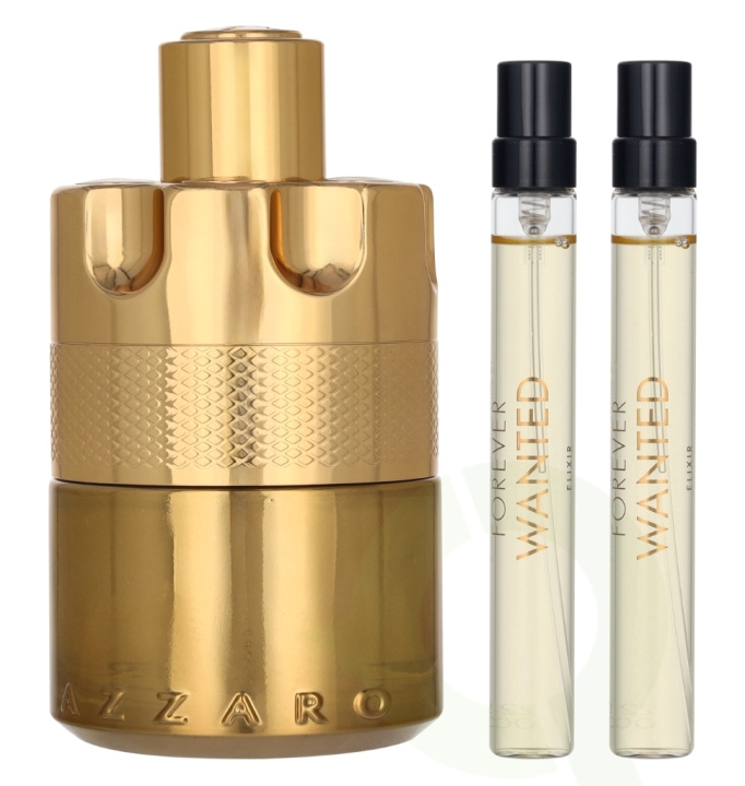 Azzaro Forever Wanted Elixir Giftset 120 ml Edp Spray 100ml/Edp Spray 2x10ml i gruppen SKØNHED & HELSE / Duft & Parfume / Parfume hos TP E-commerce Nordic AB (D25783)