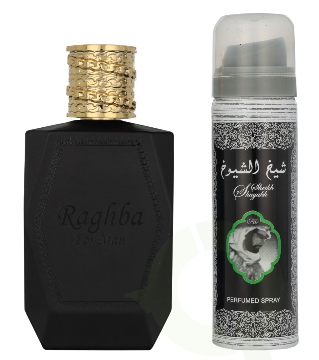 Lattafa Raghba For Man Giftset 150 ml Edp Spray 100ml/Deodorant Spray 50ml i gruppen SKØNHED & HELSE / Gaveæske / Gaveæske til ham hos TP E-commerce Nordic AB (D25903)