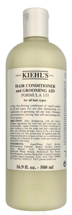 Kiehl\'s Hair Conditioner And Grooming Aid Formula 133 500 ml i gruppen SKØNHED & HELSE / Hår og styling / Hårpleje / Balsam hos TP E-commerce Nordic AB (D26030)