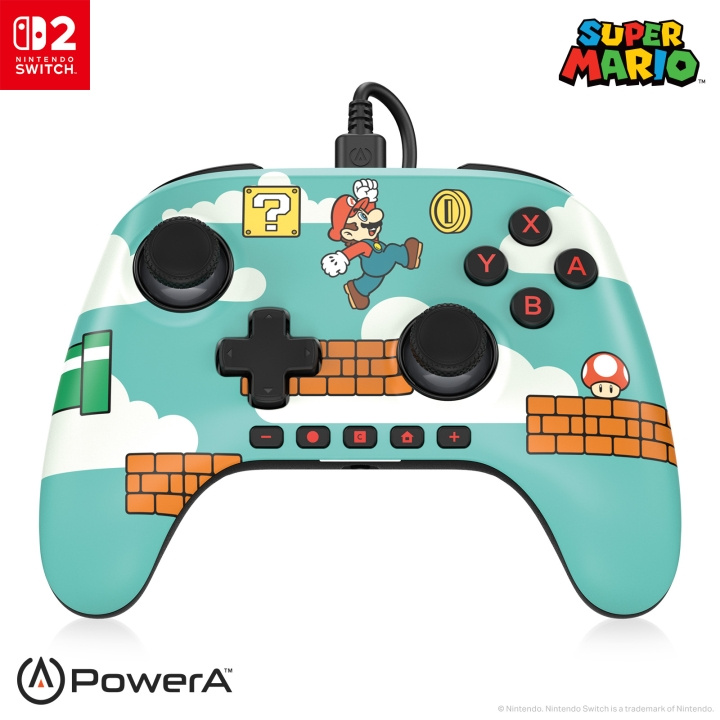 PowerA Advantage Wired Controller til Nintendo Switch 2 - Mario Time i gruppen HJEMMEELEKTRONIK / Spilkonsoller og tilbehør / Nintendo Switch 2 / Tilbehør hos TP E-commerce Nordic AB (D27047)