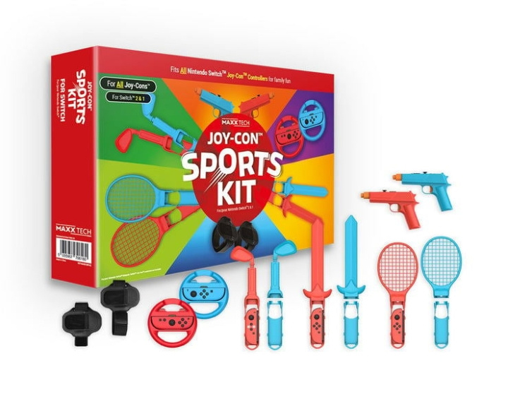 Maxx Tech Joy-Con Sports Kit til Nintendo Switch 2/1 i gruppen HJEMMEELEKTRONIK / Spilkonsoller og tilbehør / Nintendo Switch 2 / Tilbehør hos TP E-commerce Nordic AB (D27509)