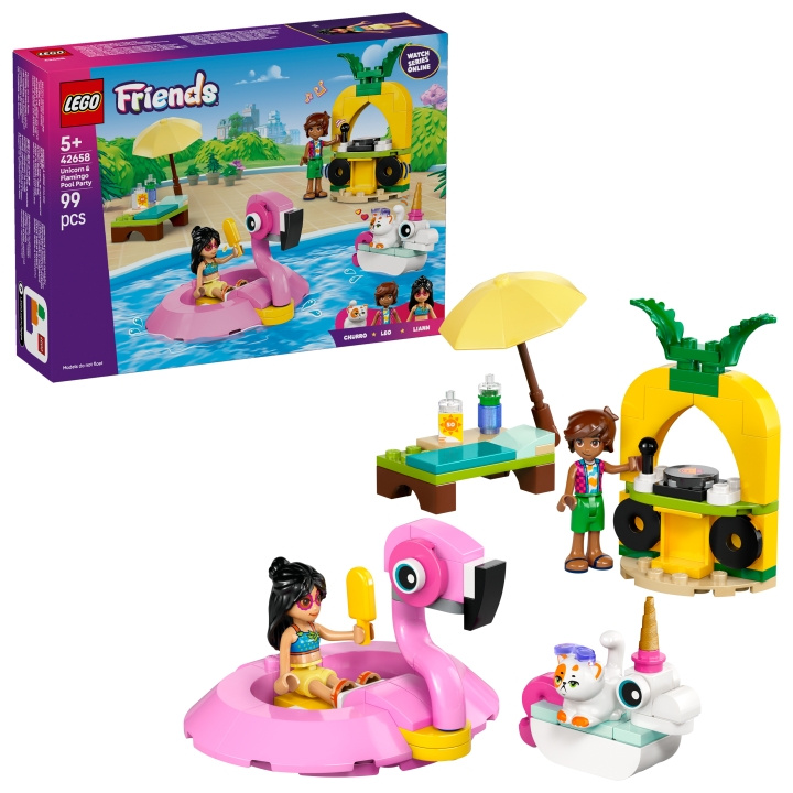 LEGO LEGO Friends - Unicorn & Flamingo Pool Party (42658) i gruppen LEGETØJ, BØRN & BABY / Legetøj / Bygge legesager / Lego hos TP E-commerce Nordic AB (D27599)