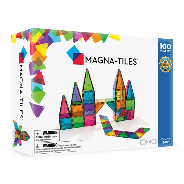 Magna Tiles MAGNA-TILES - Klassisk sæt med 100 dele (90209) i gruppen LEGETØJ, BØRN & BABY / Legetøj / Bygge legesager / Klodser hos TP E-commerce Nordic AB (D27632)