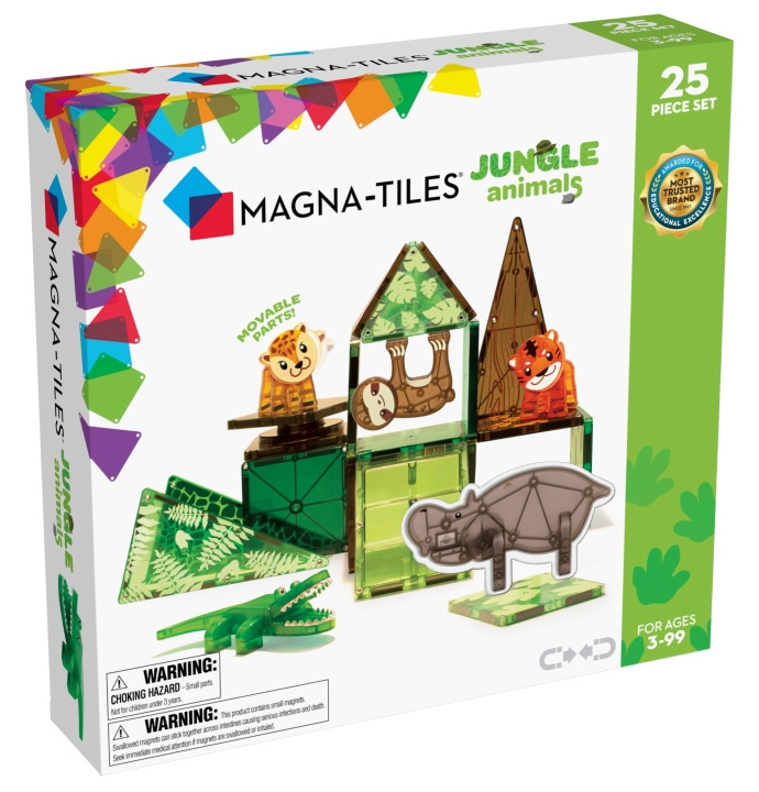 Magna Tiles Magna-Tiles - Jungle Animals 25 stk. sæt (90222) i gruppen LEGETØJ, BØRN & BABY / Legetøj / Bygge legesager / Klodser hos TP E-commerce Nordic AB (D27636)