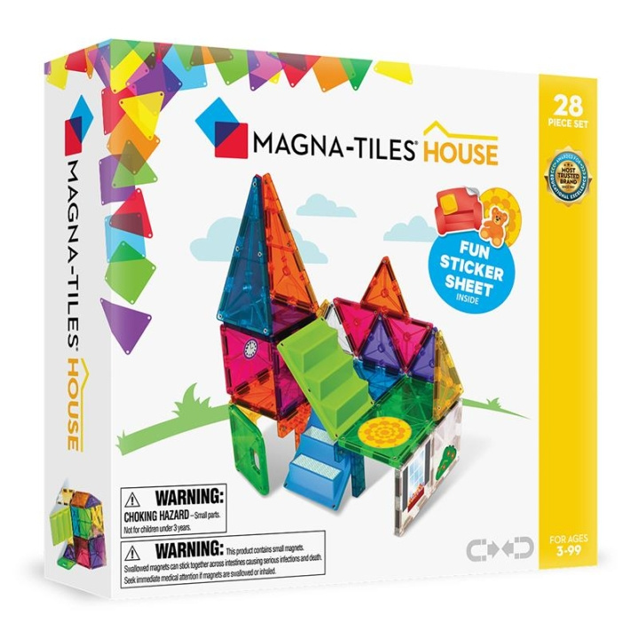 Magna Tiles MAGNA-TILES - Hus 28 dele (90225) i gruppen LEGETØJ, BØRN & BABY / Legetøj / Bygge legesager / Klodser hos TP E-commerce Nordic AB (D27637)
