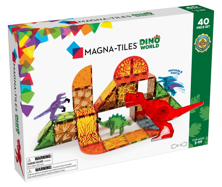 Magna Tiles Magna-Tiles - Dino World 40 dele sæt (90232) i gruppen LEGETØJ, BØRN & BABY / Legetøj / Bygge legesager / Klodser hos TP E-commerce Nordic AB (D27639)