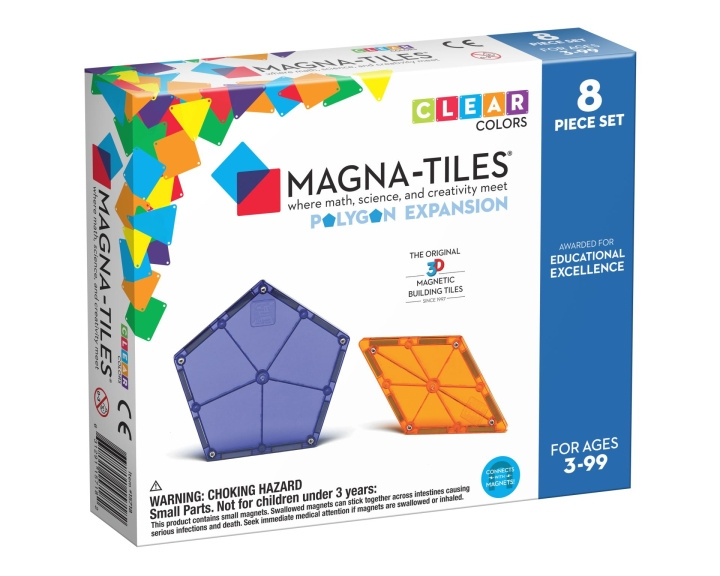 Magna Tiles MAGNA-TILES - Polygons Expansion 8-delt sæt (90217) i gruppen LEGETØJ, BØRN & BABY / Legetøj / Bygge legesager / Klodser hos TP E-commerce Nordic AB (D27642)