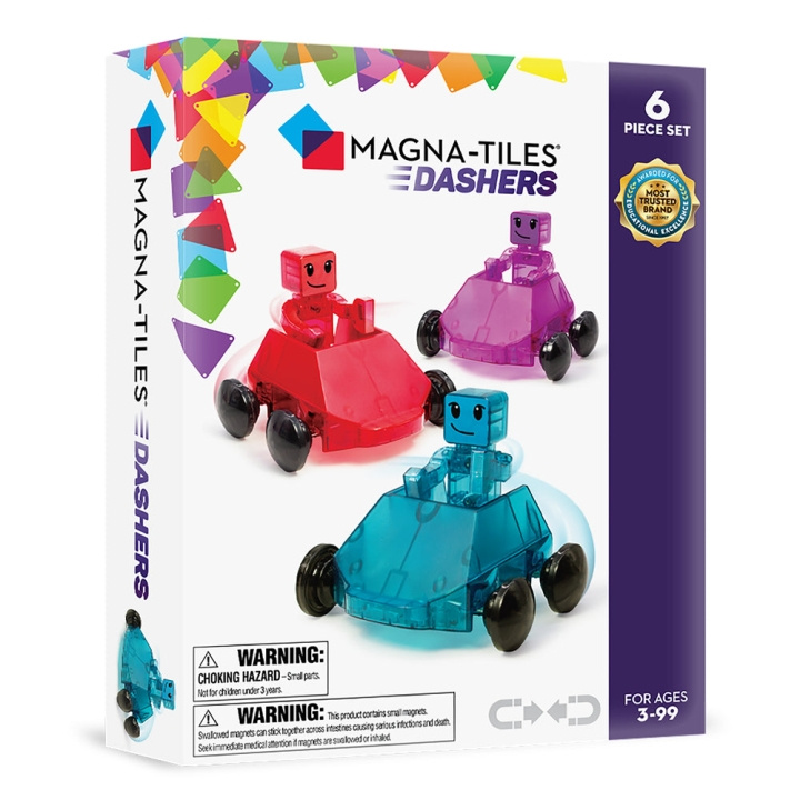Magna Tiles MAGNA-TILES - Dashers, sæt med 6 dele (90234) i gruppen LEGETØJ, BØRN & BABY / Legetøj / Bygge legesager / Klodser hos TP E-commerce Nordic AB (D27643)