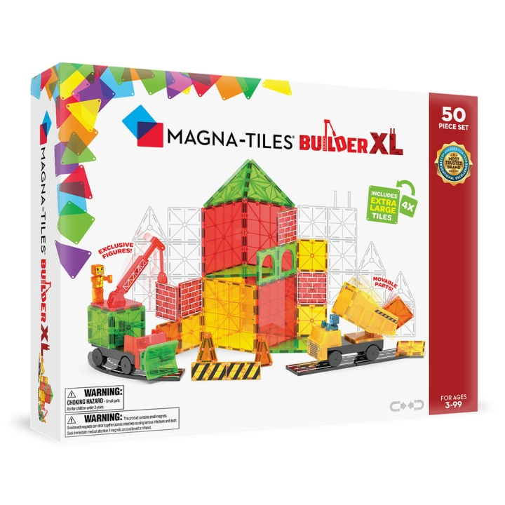 Magna Tiles MAGNA-TILES - Builder XL 50 stk (90289) i gruppen LEGETØJ, BØRN & BABY / Legetøj / Bygge legesager / Klodser hos TP E-commerce Nordic AB (D27644)