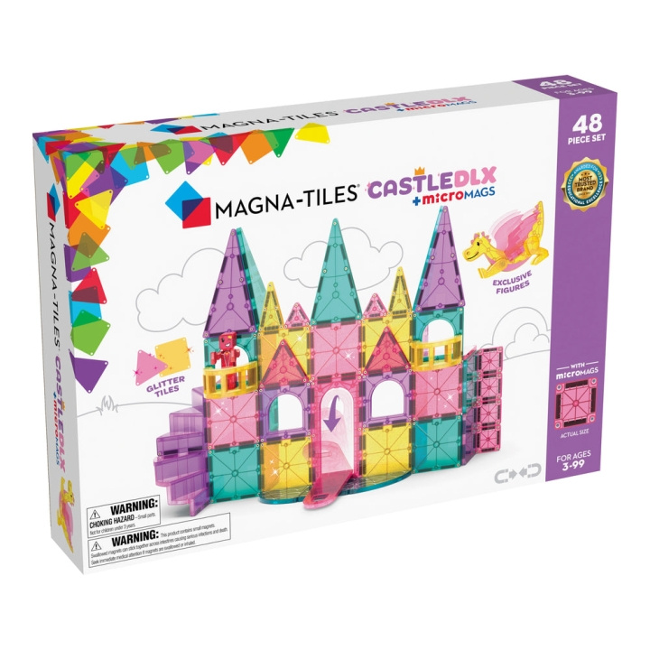 Magna Tiles MAGNA-TILES - Slot Deluxe-sæt med 48 dele (90291) i gruppen LEGETØJ, BØRN & BABY / Legetøj / Bygge legesager / Klodser hos TP E-commerce Nordic AB (D27645)
