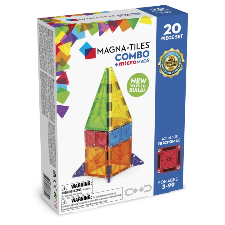 Magna Tiles Magna-Tiles - microMAGS Combo 20 stk (90292) i gruppen LEGETØJ, BØRN & BABY / Legetøj / Bygge legesager / Klodser hos TP E-commerce Nordic AB (D27646)