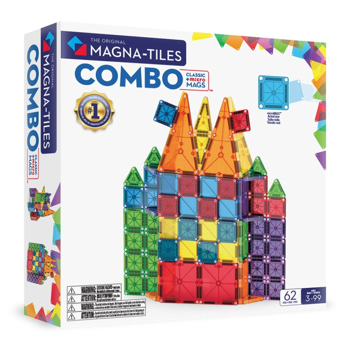 Magna Tiles Magna-Tiles - microMAGS Combo 62 stk (90294) i gruppen LEGETØJ, BØRN & BABY / Legetøj / Bygge legesager / Klodser hos TP E-commerce Nordic AB (D27648)