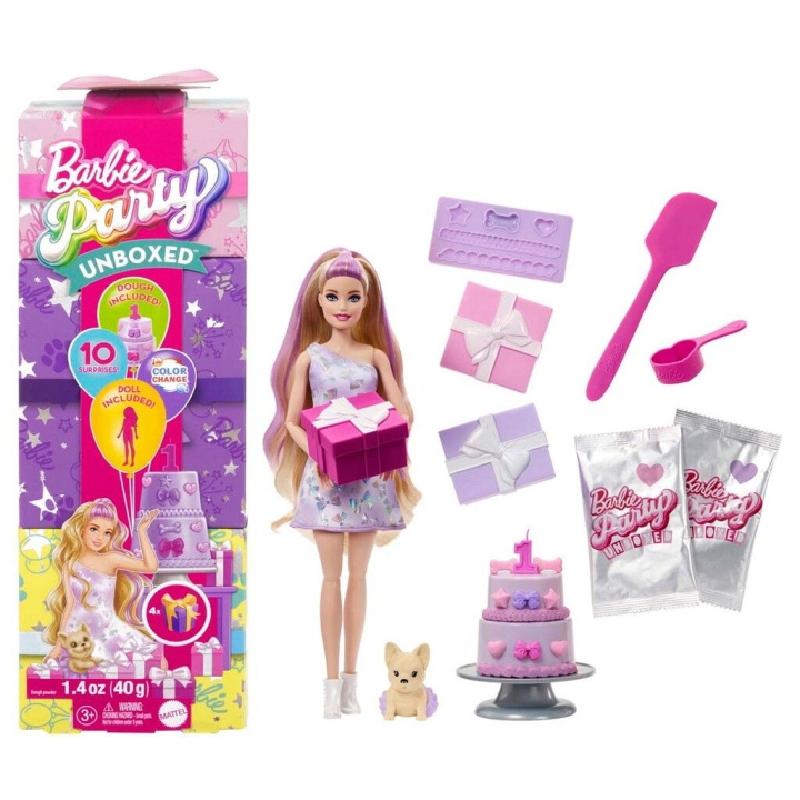 Barbie Party Unboxed-sortiment (JFG68) i gruppen LEGETØJ, BØRN & BABY / Legetøj / Docks og tilbehør hos TP E-commerce Nordic AB (D27651)