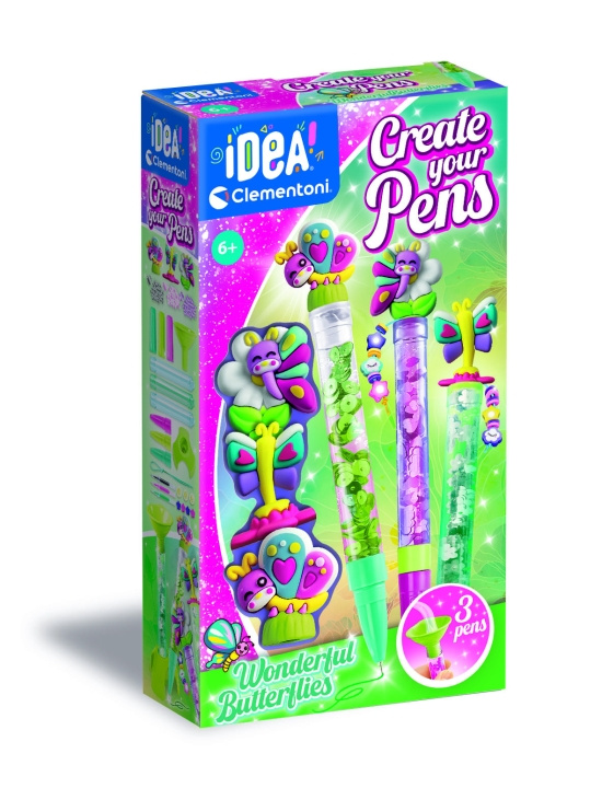 Clementoni Create your Pens - Vidunderlige sommerfugle (I-18169) i gruppen LEGETØJ, BØRN & BABY / Legetøj / Hobbyartikler hos TP E-commerce Nordic AB (D27683)