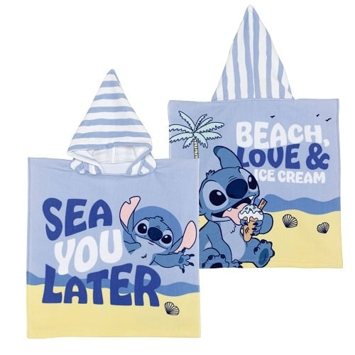 Disney Stitch (blå) - mikrofiberponcho - 50 x 100 cm (WD16998) i gruppen SKØNHED & HELSE / Hudpleje / Kropspleje / Bad & brusecreme hos TP E-commerce Nordic AB (D27685)