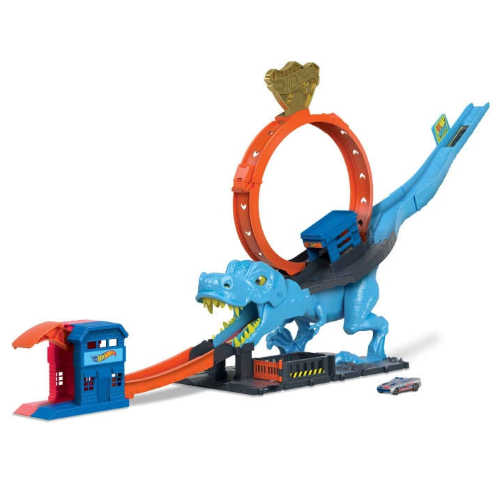 Hot Wheels City T-Rex Loop og stunt-legesæt (HKX42) i gruppen LEGETØJ, BØRN & BABY / Legetøj / Legetøjsbiler hos TP E-commerce Nordic AB (D27699)