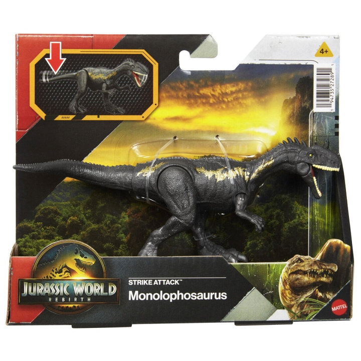 Jurassic World Rebirth Strike Attack - Monolophosaurus i gruppen LEGETØJ, BØRN & BABY / Legetøj / Figurer, miniaturer og tilbehør hos TP E-commerce Nordic AB (D27731)