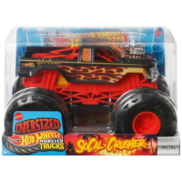 Hot Wheels Monster Trucks 1:24 Die-Cast - Socal Crusher i gruppen LEGETØJ, BØRN & BABY / Legetøj / Legetøjsbiler hos TP E-commerce Nordic AB (D27761)
