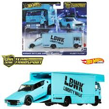 Hot Wheels Premium Car Team Transport Set, LBWK Liberty Walk Nissan Skyline (HRV45) i gruppen LEGETØJ, BØRN & BABY / Legetøj / Legetøjsbiler hos TP E-commerce Nordic AB (D27765)